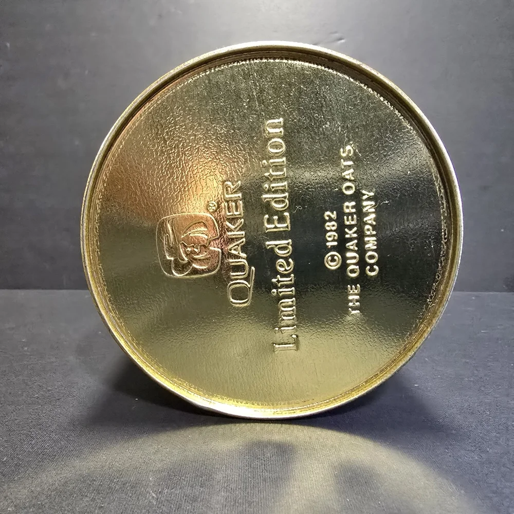 Vintage 1982 Old Fashioned Quaker Oats Tin Can Collector's Limited Edition